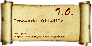 Trnovszky Olivér névjegykártya